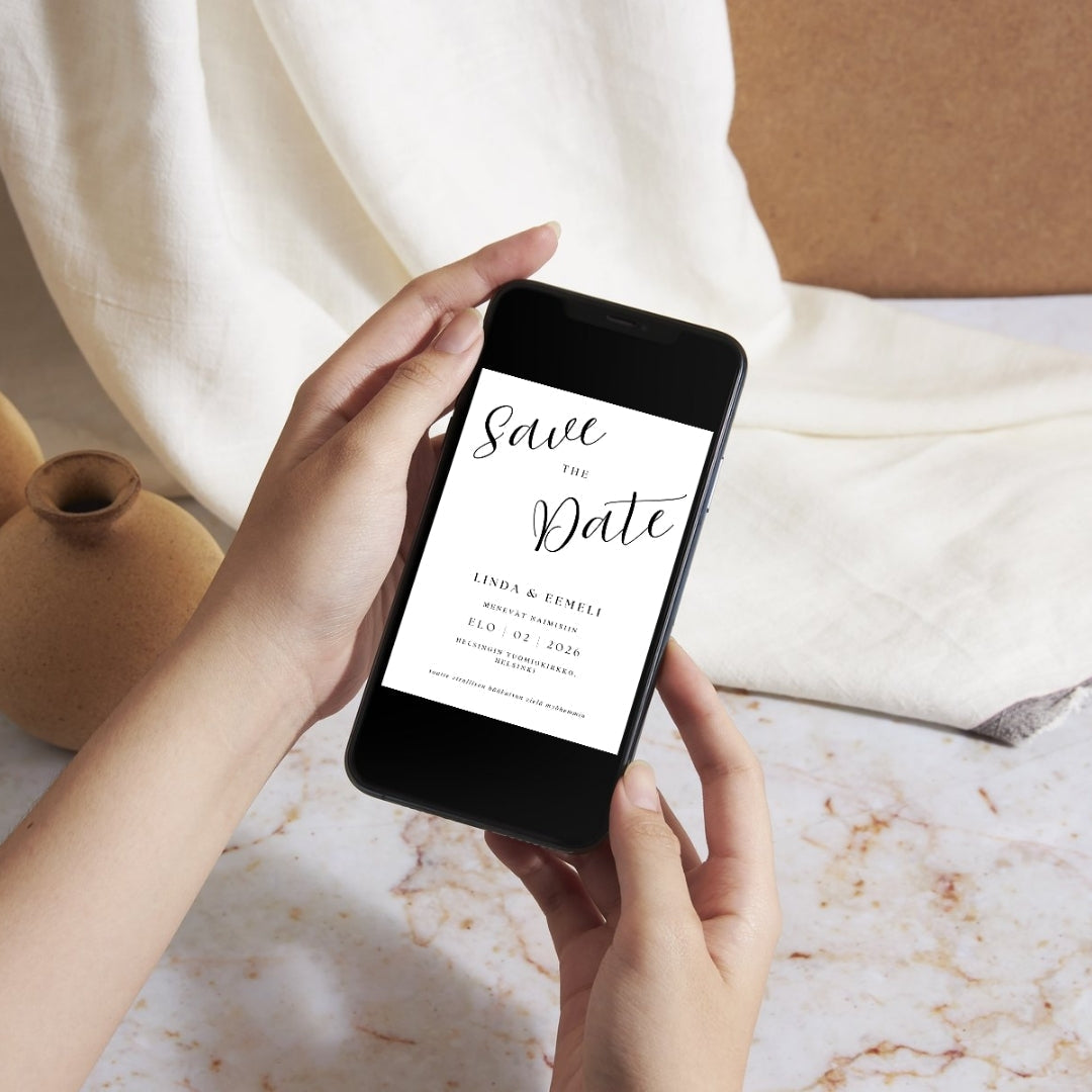 Save the Date kutsu mobiilinä