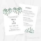 Hääkutsu Sage Green (Printattu)