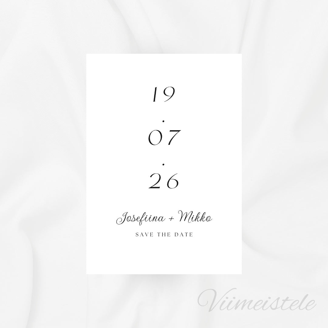 Save the Date Yksinkertainen (Printattu)