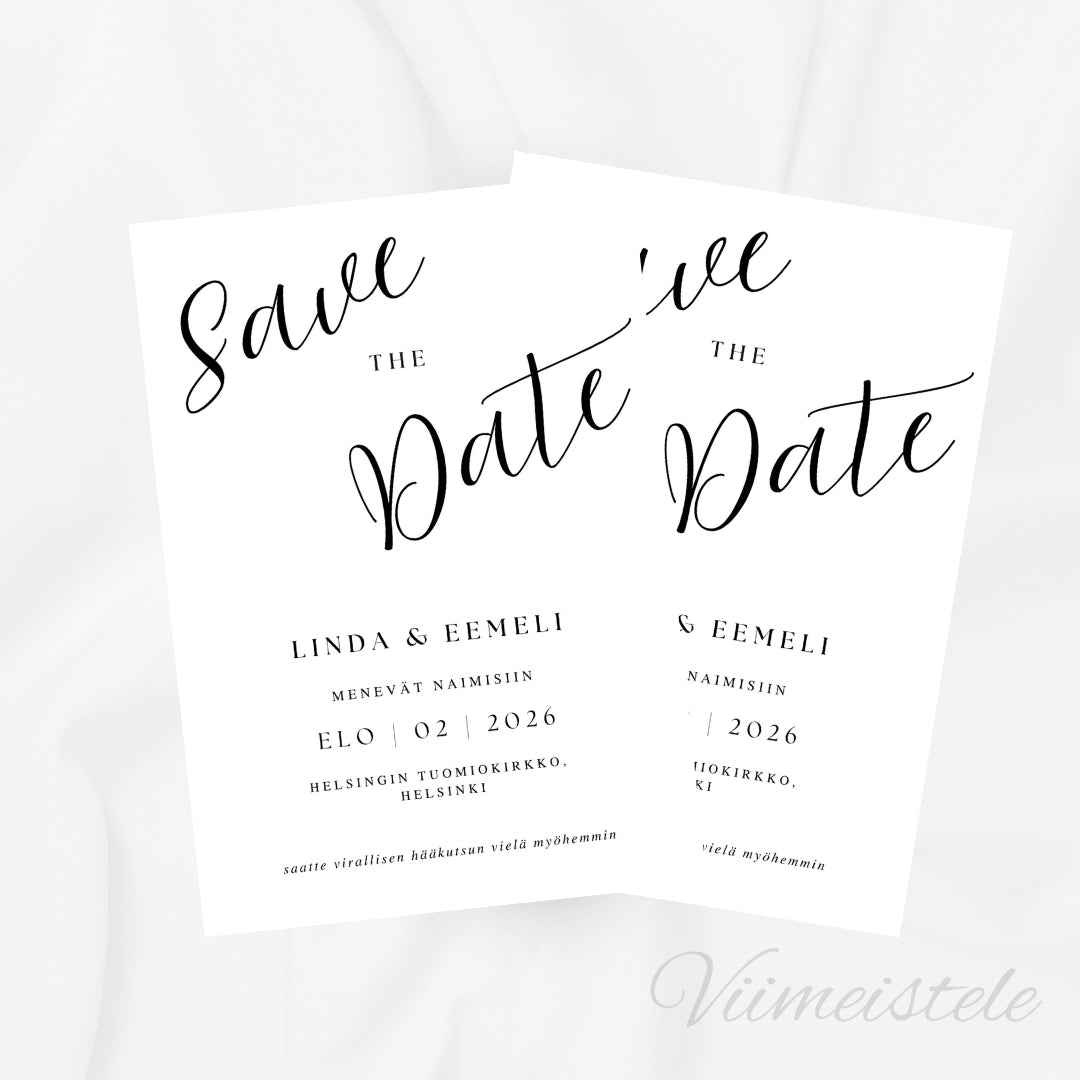 Save the Date Elegantti (Printattu)