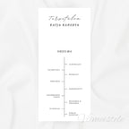 Häämenu ja Hääohjelma Minimalistinen (Printattu)