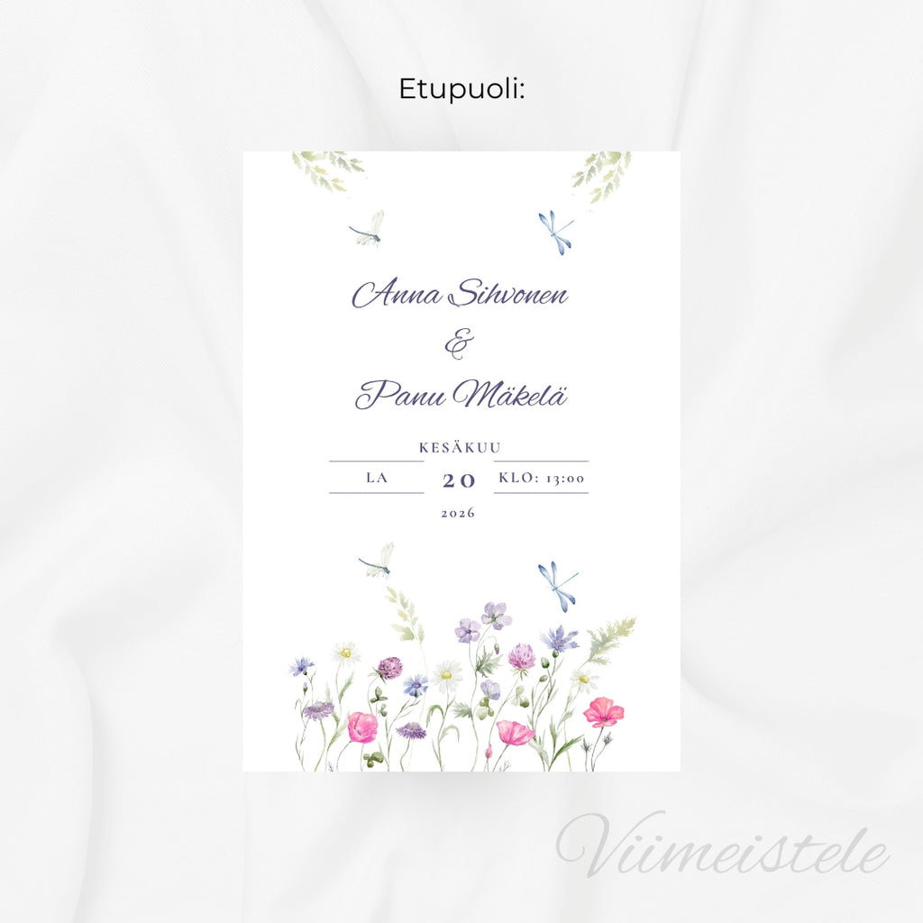 Hääkutsu Floral (Printattu)
