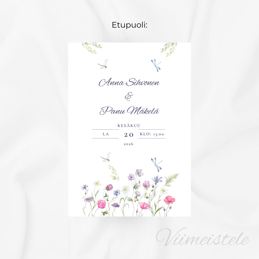 Hääkutsu Floral (Printattu)