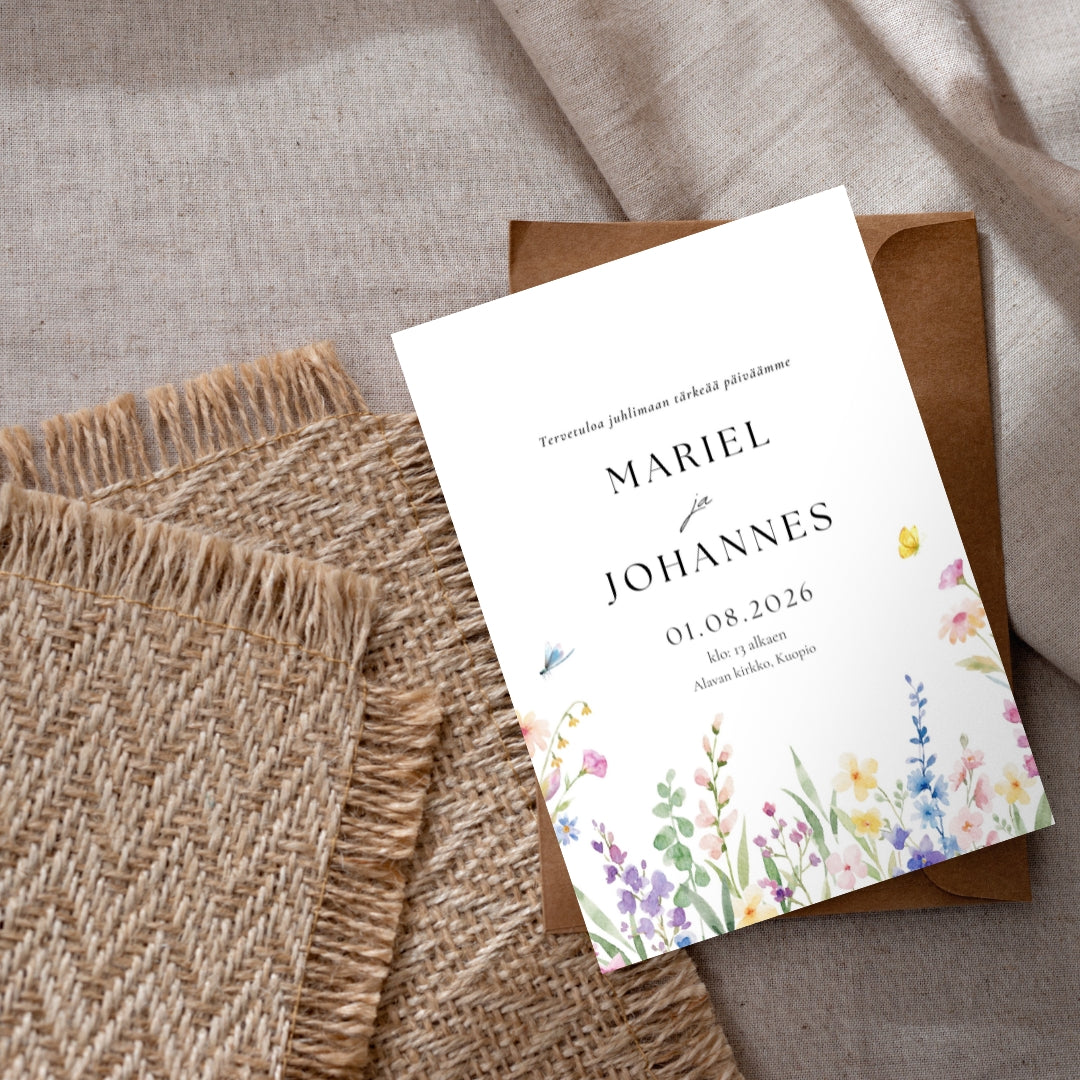 Hääkutsu Kukkatarha (Printattu)