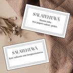 Salatehtävät häihin (Printattu)