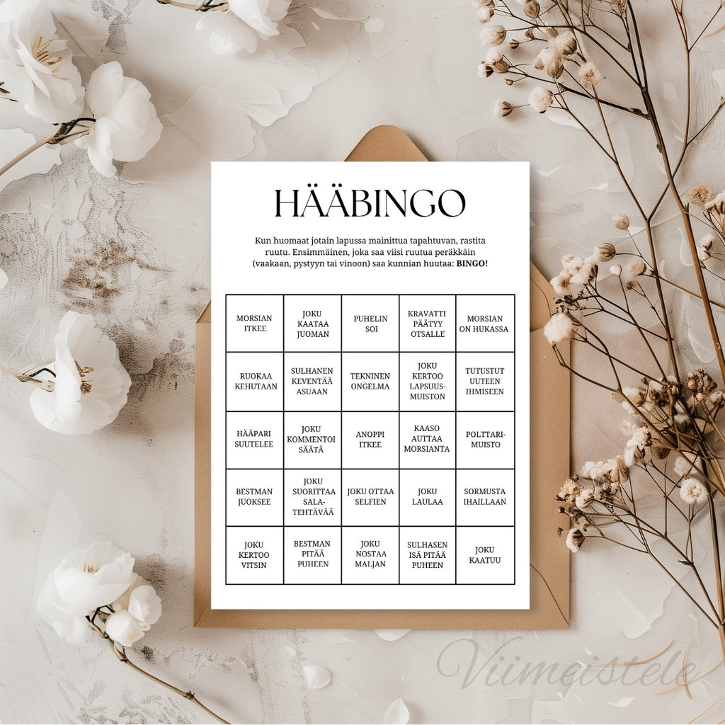 Hääbingo (Printattu)